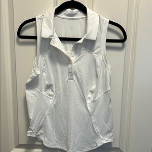 Lululemon White Sleeveless Women's Polo
